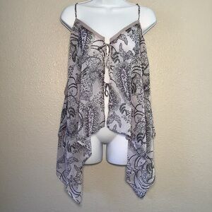 Wild Pearl Floral Sheer Oversized Feminine Flowy Romantic Bohemian Hippie Top OS